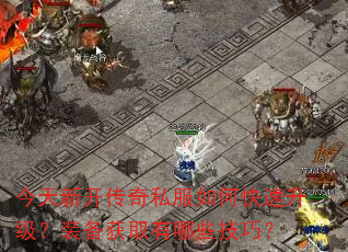 今天新开传奇私服如何快速升级?装备获取有哪些技巧? 今天新开传奇私服如何快速升级?装备获取有哪些技巧?