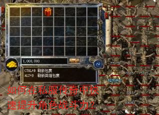 如何在私服传奇中快速提升角色战斗力? 如何在私服传奇中快速提升角色战斗力?