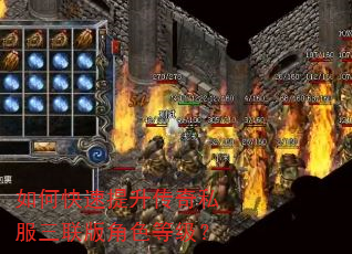 如何快速提升传奇私服三联版角色等级? 如何快速提升传奇私服三联版角色等级?