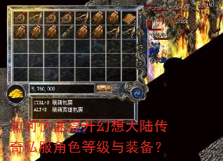 如何快速提升幻想大陆传奇私服角色等级与装备? 如何快速提升幻想大陆传奇私服角色等级与装备?